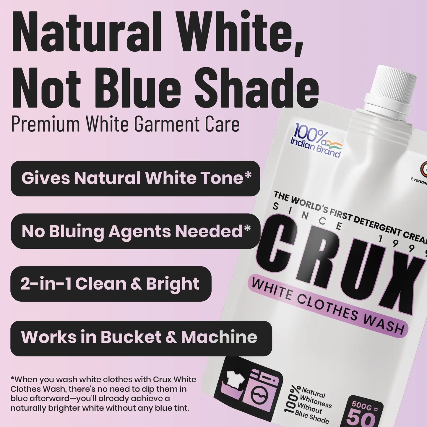 Crux White Clothes Wash