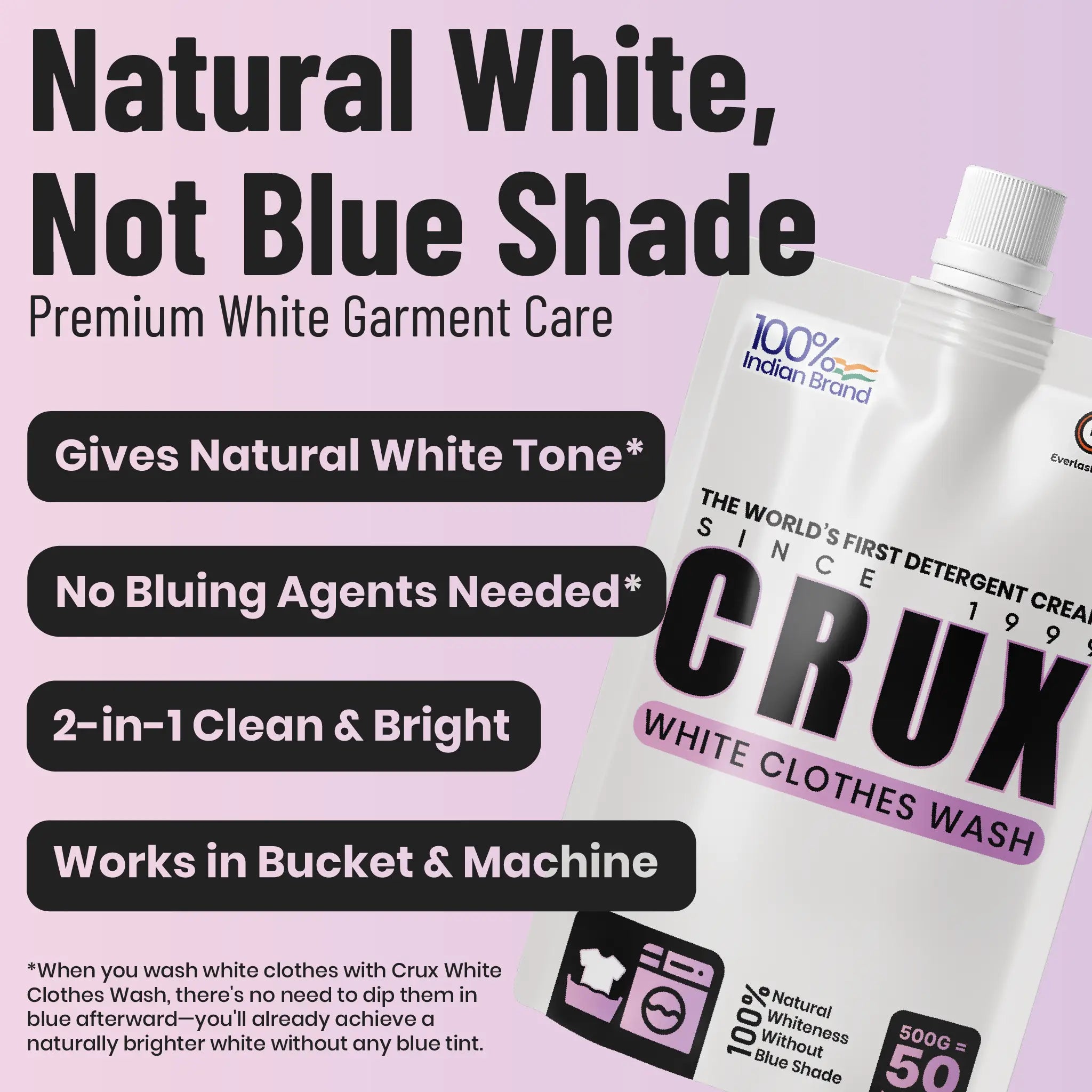 Crux White Clothes Wash